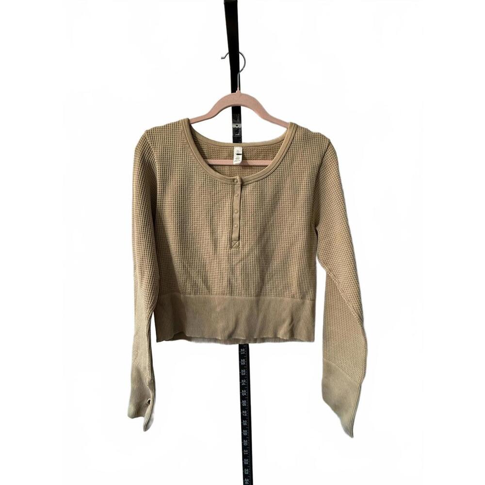 Aerie Women's Beige Long Sleeve Thermal Top XL